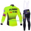 Fietskleding (Fietsshirt Lange Mouw + Lange Koersbroek) 2019 Team Jumbo-Visma N002
